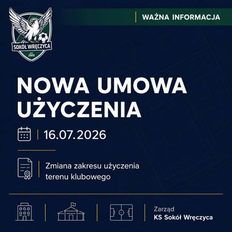 WAŻNA INFORMACJA – nowa umowa użyczenia 