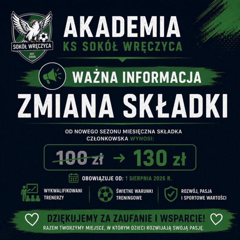 Zmiana wysokości składki członkowskiej Akademii